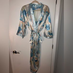 Vintage Oscar del la Renta pink label satin Pj set